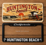 2pcs Huntington Beach California License Plate And Frame - OwnTheAvenue