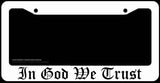 In God We Trust License Plate Frame - White Frame - OwnTheAvenue