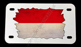 Indonesia Indonesian Vintage Style Distressed Flag Motorcycle Metal License Plate - OwnTheAvenue