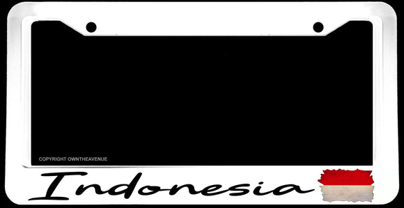 Indonesia Indonesian Vintage Style Racing Drifting White License Plate Frame - OwnTheAvenue