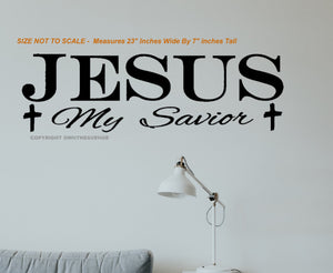 Jesus - My Savior Christian Cross Christ Religious Wall Decor Decal - OwnTheAvenue