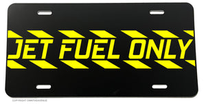 Jet Fuel Only Funny Joke Prank Car Truck Racing JDM Hot Rod License Plate Cover - OwnTheAvenue