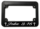 John 3:16 Christian Christ Jesus Religious Cross Motorcycle License Plate Frame