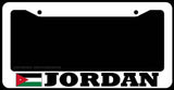 Jordan Country Flag Car Truck Auto White License Plate Frame - OwnTheAvenue