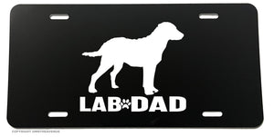 Lab Dad Labrador Retriever Dog Pet Car Truck License Plate Cover - OwnTheAvenue