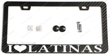 I Love Latinas Carbon Fiber License Plate Frame - OwnTheAvenue