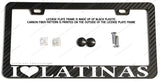 I Love Latinas Carbon Fiber License Plate Frame - OwnTheAvenue