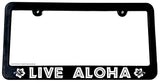 Live Aloha Hawaii Hibiscus Slim Style License Plate Frame - OwnTheAvenue