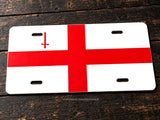 London Flag Car Truck SUV Auto Metal License Plate