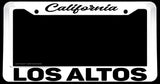 Los Altos California White License Plate Frame - OwnTheAvenue