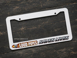 Loud Pipes Save Lives Humor Exhaust JDM Race White License Plate Frame