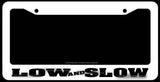 JDM Low N Slow Race Drift Turbo White License Plate Frame - OwnTheAvenue