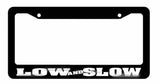 JDM Low N Slow Dope Dropped Race Drift Turbo Black License Plate Frame (LwnSlwf) - OwnTheAvenue