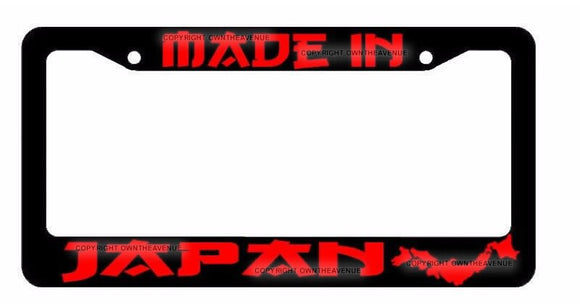 Made In Japan State JDM Racing Drifting Dope Low RED Art License Plate Frame