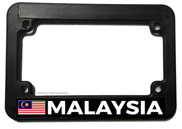 Malaysia Malaysian World Country Flag V01 Motorcycle License Plate Frame - OwnTheAvenue