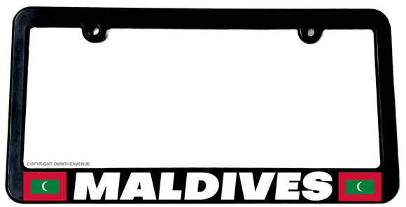 Maldives World Country Flag Car Truck Auto License Plate Frame - OwnTheAvenue