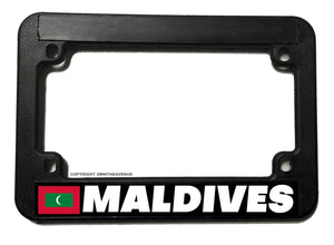 Maldives World Country Flag Motorcycle License Plate Frame - OwnTheAvenue