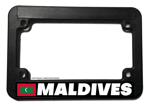 Maldives World Country Flag Motorcycle License Plate Frame - OwnTheAvenue
