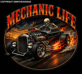 x2 Mechanic Life JDM Racing Toolbox Garage Vinyl Sticker Decals 3.5"