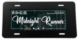 Midnight Runner JDM Racing Drifting Kanji Japanese Box Art License Plate Cover - OwnTheAvenue
