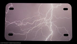 Thunder Lightening Bolt Motorcycle Metal License Plate - OwnTheAvenue