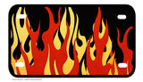 Flames Fire Pattern Print Auto Metal Motorcycle License Plate - OwnTheAvenue