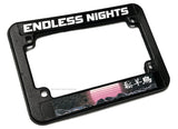 Endless Nights Synth Wave Kanji Racing Motorcycle License Plate Frame - OwnTheAvenue