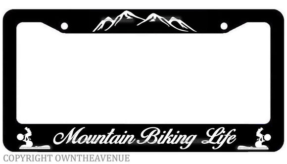 Mountain Biking Life Bike Bicycle License Plate Frame