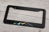 Mountains Off Road Truck 4x4 Holographic License Plate Frame