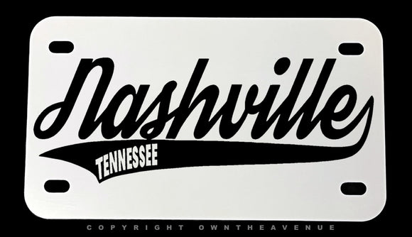 Nashville Tennessee Motorcycle Metal License Plate - OwnTheAvenue
