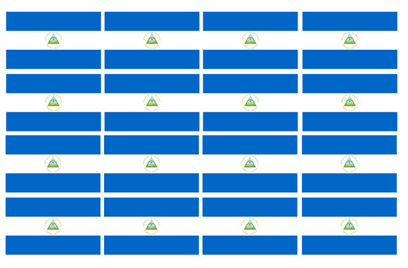 12Pcs Nicaragua World Country Flags Vinyl Sticker Decals - 2