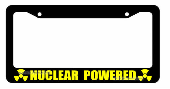 Nuclear Powered JDM Electric EV Hybrid Car Joke Funny License Plate Frame - OwnTheAvenue