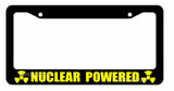 Nuclear Powered JDM Electric EV Hybrid Car Joke Funny License Plate Frame