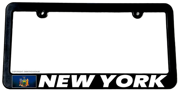 New York Vintage Style Flag License Plate Frame - OwnTheAvenue