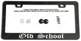 Old School Low Rider Drag Drift Race JDM Carbon Fiber License Plate Frame - OwnTheAvenue
