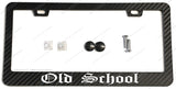 Old School Low Rider Drag Drift Race JDM Carbon Fiber License Plate Frame - OwnTheAvenue
