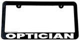 Optician Optometrist Optometry Slim Black License Plate Frame - OwnTheAvenue