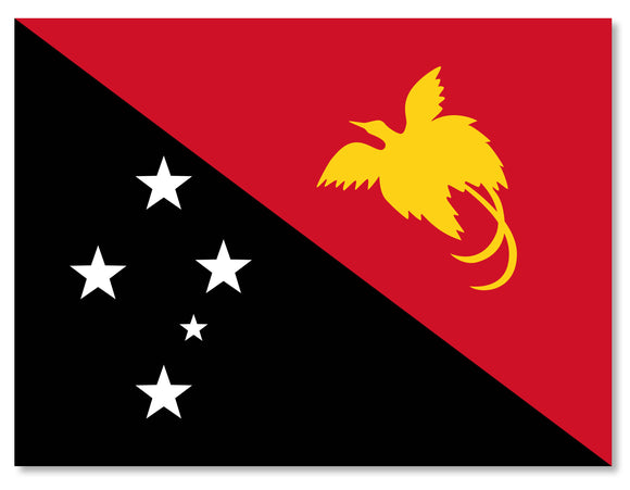 Papua New Guinea Country Flag Car Truck Window Bumper Laptop Sticker Decal 3.75