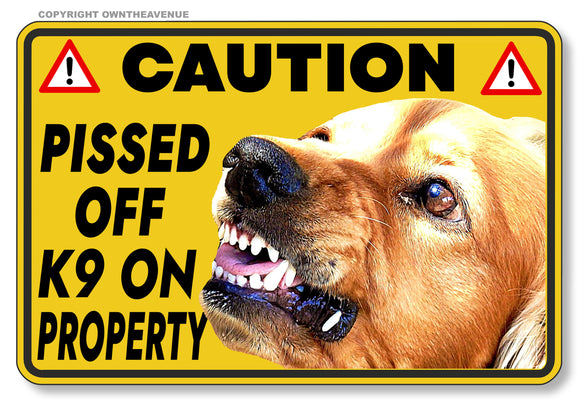 Beware Caution Warning Dog On Property Safety Funny Joke Vinyl Sticker Decal 4