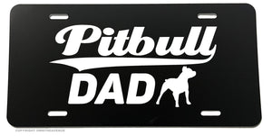 Pitbull Dad Pet Car Truck Auto License Plate Cover Model V01 - OwnTheAvenue