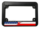 USA American Poland Polish World Country Flag Motorcycle License Plate Frame - OwnTheAvenue