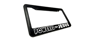 Powered By Jesus  License Plate Frame Cover - Christian - OwnTheAvenue