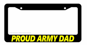 Proud Army Dad Yellow Car Truck Auto License Plate Frame - OwnTheAvenue
