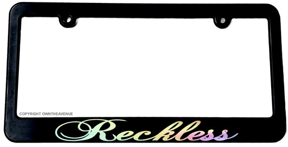 Reckless JDM Drifting Off Road Truck Lifted Humor Hologram License Plate Frame - OwnTheAvenue