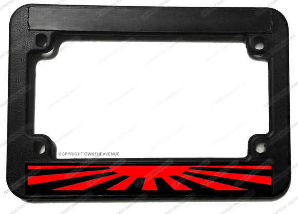 Rising Sun Japanese Flag Racing Motorcycle License Plate Frame - OwnTheAvenue