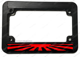 Rising Sun Japanese Flag Racing Motorcycle License Plate Frame - OwnTheAvenue