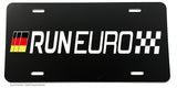Run Euro German Flag Stripe Racing Drifting Auto License Plate