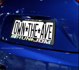 Run JDM Kanji Japan Rising Sun Racing Holographic Oil Slick License Plate Frame - OwnTheAvenue