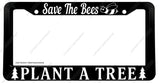 Save The Bees Plant A Tree Humor Joke Nature License Plate Frame - OwnTheAvenue