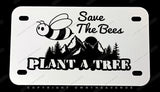 Save The Bees Humor Joke Nature Motorcycle Metal License Plate